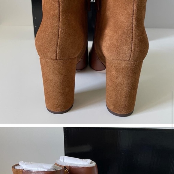 NIB Ralph Lauren Meredith Bootie Leather in Deep Saddle Tan /Whiskey - Picture 4 of 5